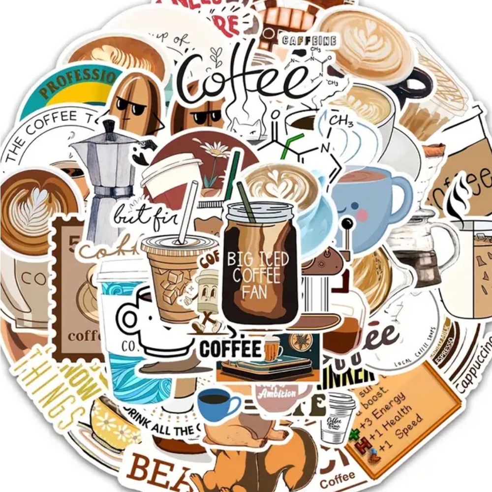 3/20$ Coffee Themed Sticker Pack (20)